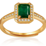 Lumiara "Emerald Queen" 18K Solid Gold Halo Ring