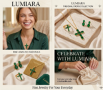Lumiara "Everlasting Faith" 18K Gold & Emerald Cross Pendant - Image 5