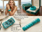 Lumiara Artisan Turquoise Marble Wide Cuff Bracelet - Image 4