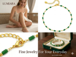 Lumiara Signature Green Jade-Style Baguette Anklet - Image 3