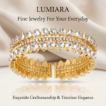 Lumiara Eternal Heart-Cut White Topaz Cuff