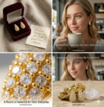 Lumiara "Golden Dew" 18K Gold Micro-Pave Earrings - Image 4