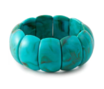 Lumiara Artisan Turquoise Marble Wide Cuff Bracelet - Image 2