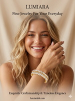 Lumiara Eternal Heart-Cut White Topaz Cuff - Image 2